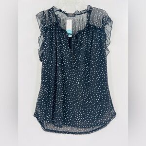 Colette Charlotte v-neck knit top black XL stitch fix